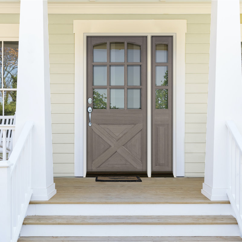 UberDoors Douglas Fir Farmhouse Wood Prehung Front Entry Door Wayfair